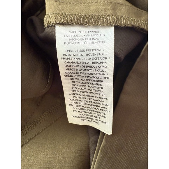 Lauren Ralph Lauren Charmeuse Pleated Satin Wide Leg Pants Olive Green Plus 22W - Picture 8 of 9